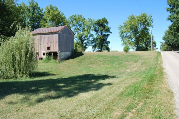 Looking north on Paul Road, south of Cambridge City, Indiana