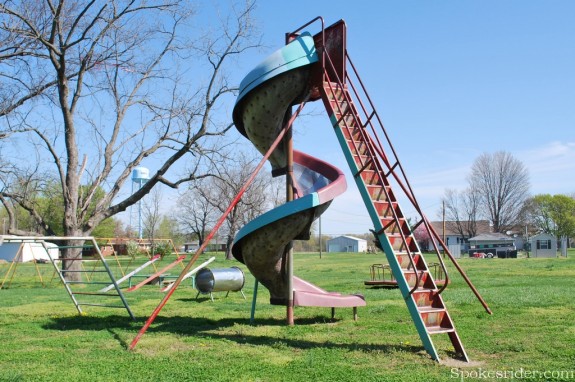 Community park (old schoolyard) in Monroe City, Knox County, IN
